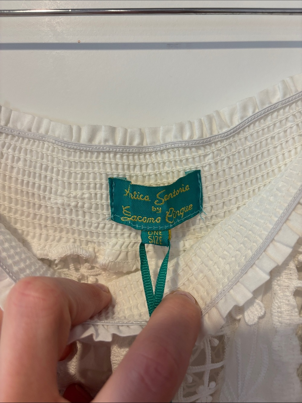 Zimmermann style Embroidered Off-Shoulder Beach Cover up with Crochet mini dress - Picture 4 of 4